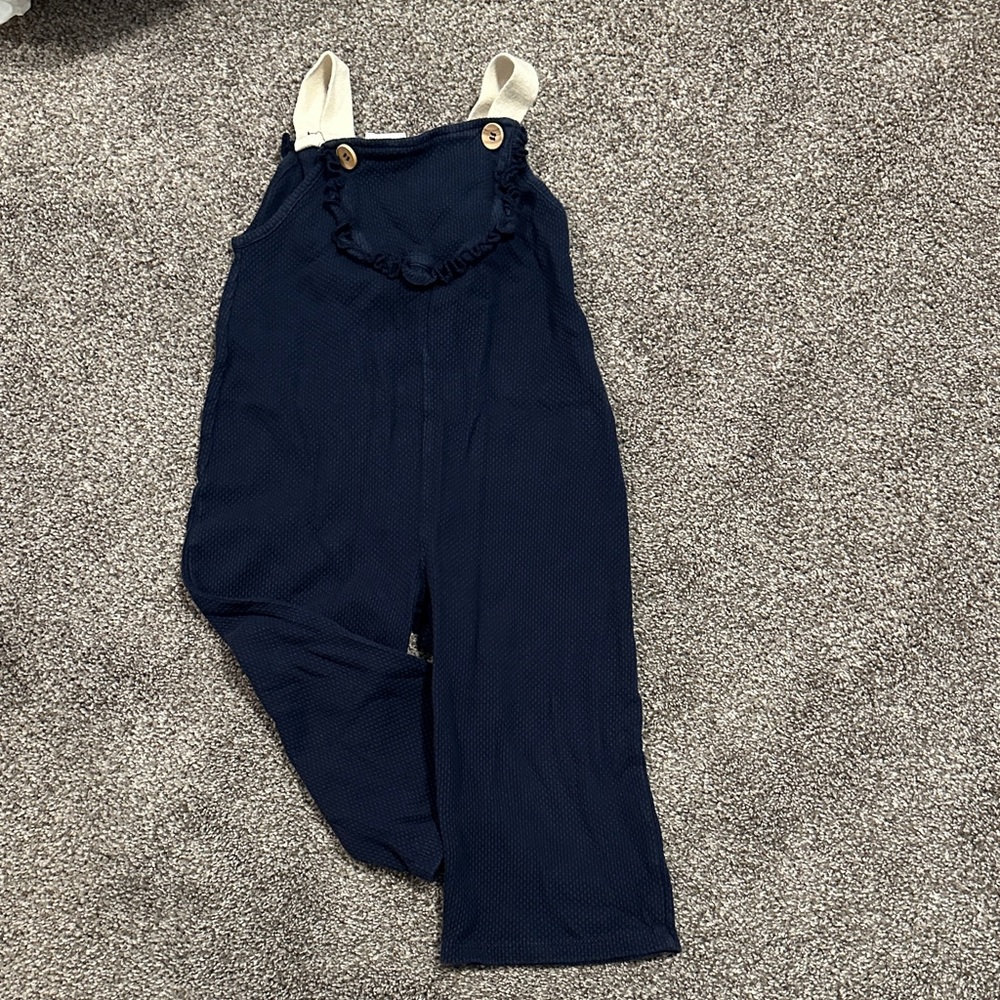 Zara Navy Jumpsuit with Cream Straps